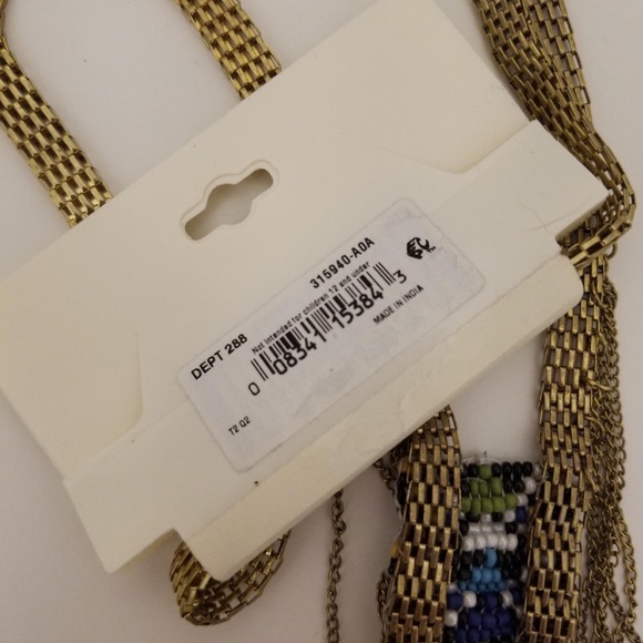 MACY'S Beaded Long Chain Necklace - Picture 3 of 4